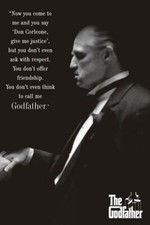 THE GODFATHER POSTER - Profile Respect Quote NEW 24X36