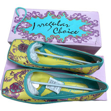 Irregular Choice Women's Flat Shoes UK 7.5 EUR 41 Multi Graphic Boxed Square Toe