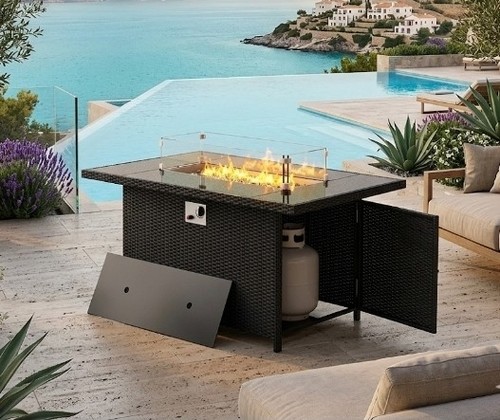 Outdoor propane gas fire pit - outdoor,