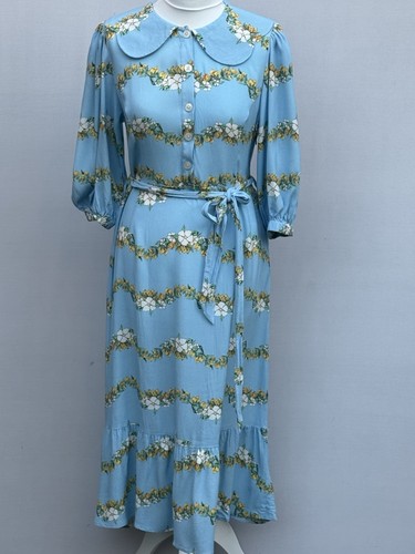 Shrimps label blue floral - blue,