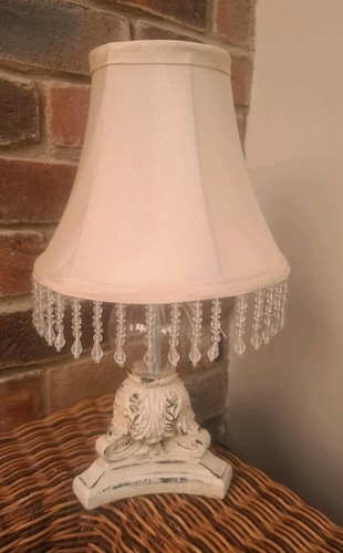 Cream table lamp shabby - cream,