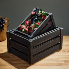 Vintage Wooden Crate Storage Boxes Apple Fruit Crates Box Wedding Window Display