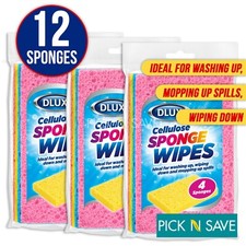 12 Cellulose Sponge Wipes Cleaning Kitchen Washing Wipe