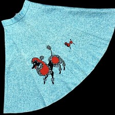 Vintage Blue Poodle Skirt