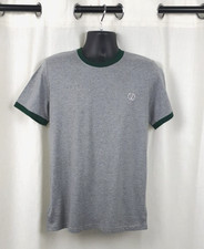 Fred Perry Ringer Steel Marl Grey / Green Size M CR151 DD 02