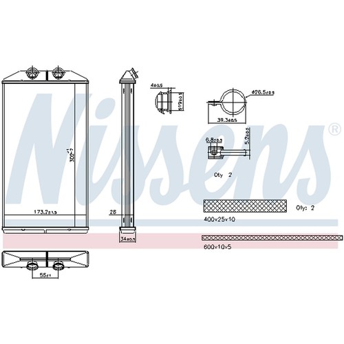 Heater matrix for iveco daily - heater,