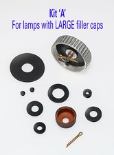 BIALADDIN/VAPALUX  SEALS, SERVICE/SPARES KIT A;  For large filler cap lamps.