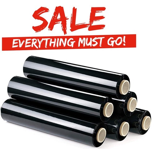 Black pallet wrap stretch - black,