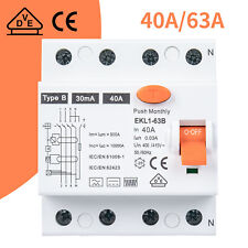 FI Type B FI Residual Current Circuit Breaker RCD All Current Sensitive 4P 40/63A 30/300mA
