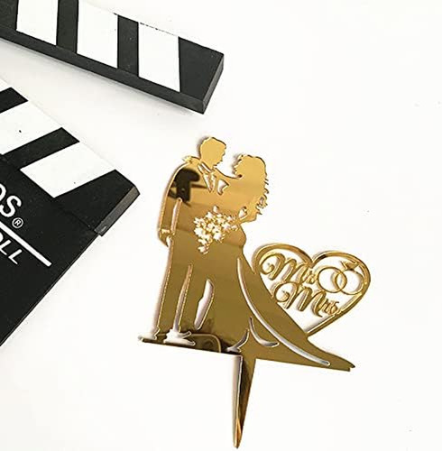Mrs cake topper - &,