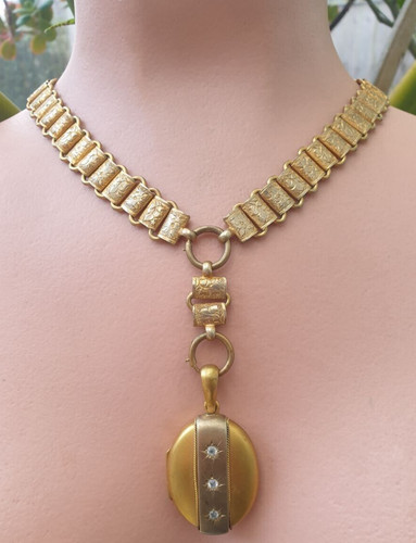 Locket book chain necklace - book,