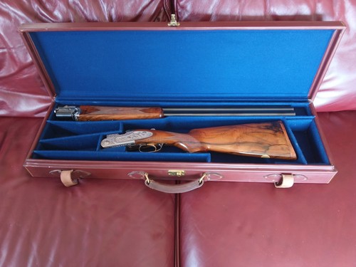 Hard leather gun case - gun,