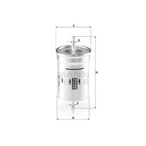 Mann wk830 fuel filter fits - mann,