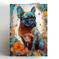 french bulldog birthday card