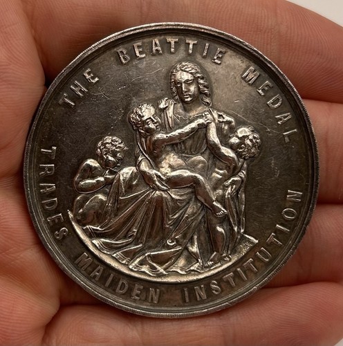Large victorian silver medal - large,