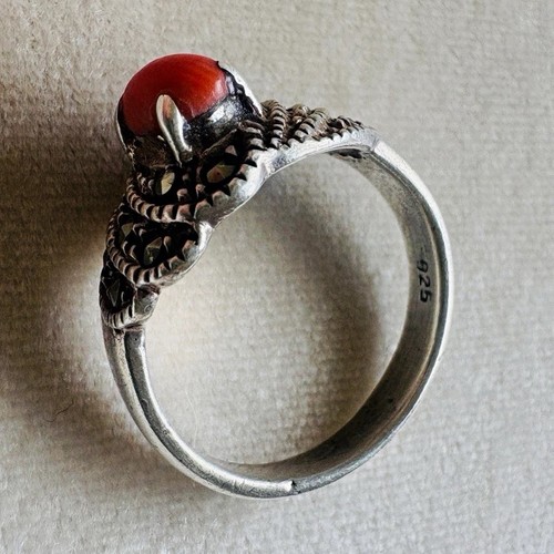 Vintage hallmarked red coral - vintage,