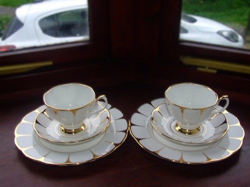 Two vintage royal vale gold - royal,