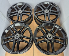 4x GENUINE BLACK MERCEDES A B C E CLA V CLASS VITO VIANO 17" ALLOY WHEELS 
