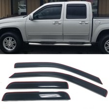 IN-CHANNEL Fit 2004-2012 Chevrolet Colorado Crew Cab Window Visor Sun Vent Guard