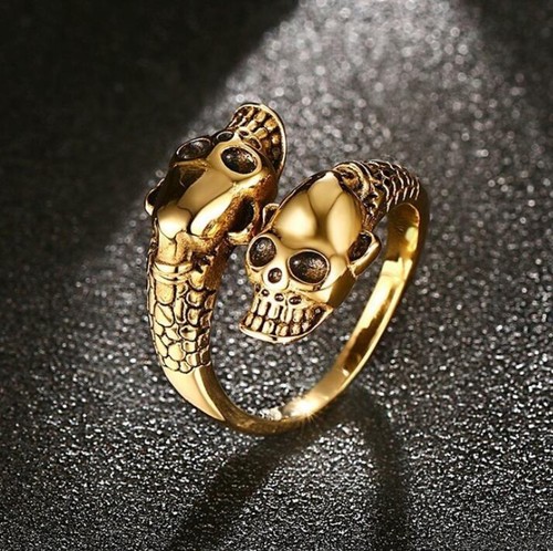 Stainless steel skull rings - stainless,