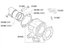 Polini Sport 70cc Piston Set