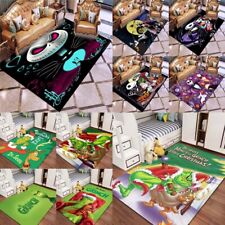 3D Grinch Cartoon Floor Carpet Mat Door Rug Area Bedroom Anti-Slip Xmas Gifts UK