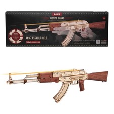 ROBOTIME ROKR AK-47 Assault Rifle Rubber Band Gun Wooden Model Kit