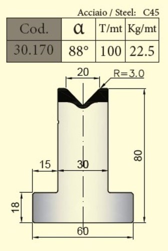 Press brake tooling - tooling, die