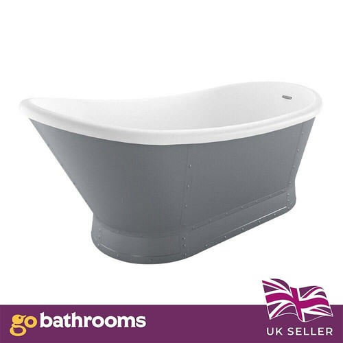 Grey freestanding bath - grey,