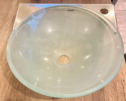 Tempered glass bathroom sink - bathroom,