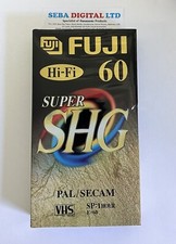 Fuji Super SHG E-60 VHS Blank Video Tape - BOX OF 10