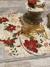 christmas jam jar covers X 12