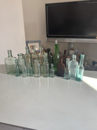 Vintage glass bottles - glass,