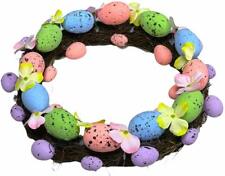 Easter Door Wreath Luxury Quality Artificial Wreath Blue Pink Purple Egg Bunny