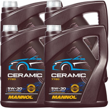4x5 Litre Mannol 7720 Ceramic 5W-30 Engine Oil VW 50501 BMW LL-04 Mercedes 229.52