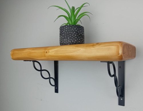 Chunky wooden aged - wooden, shelf