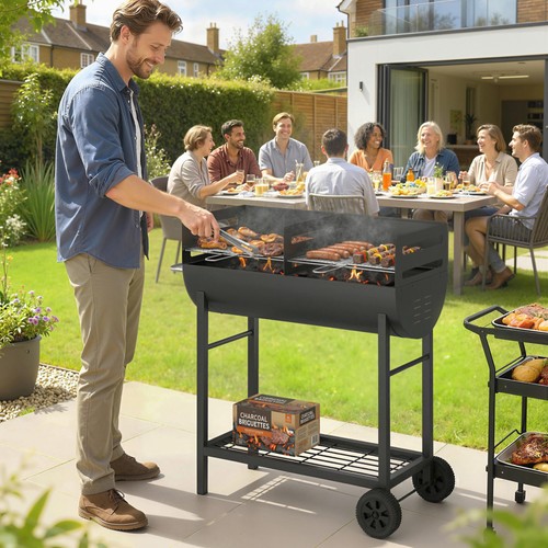 Charcoal barbecue grill with - barbecue, 2