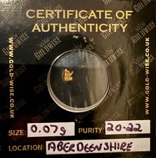 Rare Natural Scottish Gold