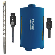 107mm x 150mm Diamond Core Drill Bit Set With SDS & Hex Adapter + Centre Drill