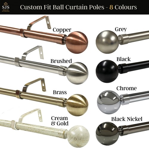 Curtain pole metal chrome - metal,