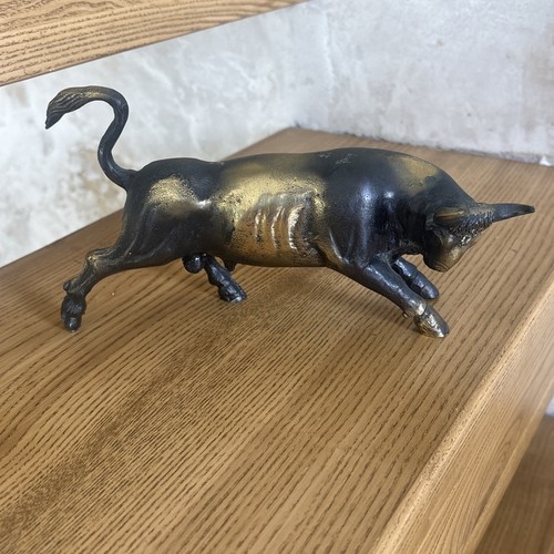 Bronze bull statue animal - bronze,