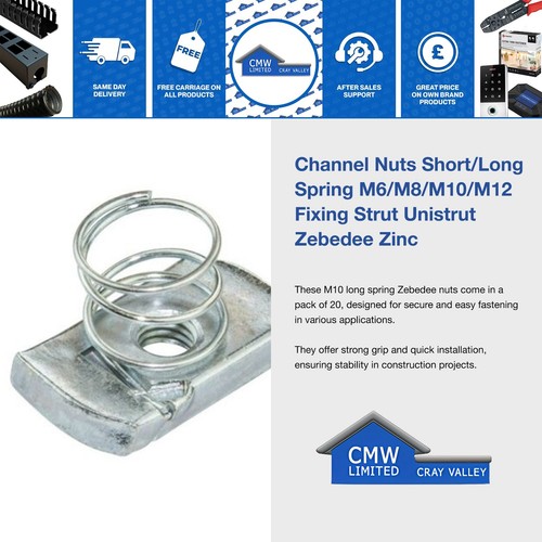Channel nuts spring - nuts,