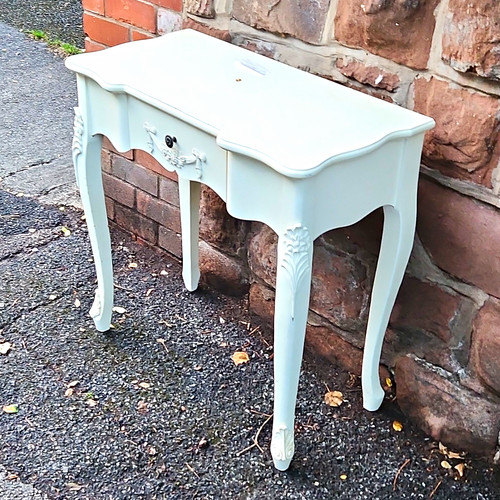 White wood dressing table - white,