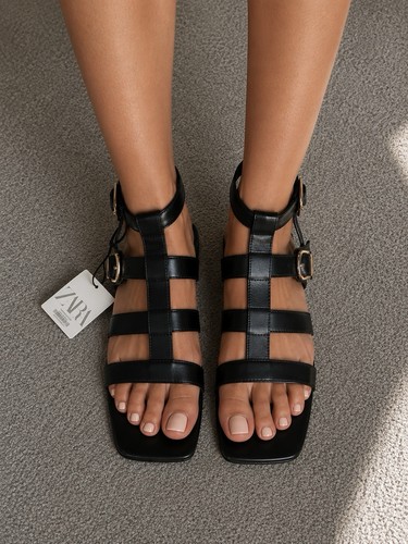 Zara brand new leather sandals - zara,