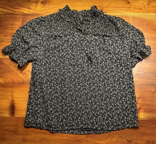 Pleione black floral - black, smocked