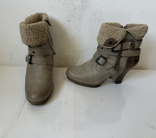 Mustang Winter Leather Ankle Boots Size UK 6.5 EU 40