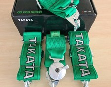 Takata 4 Point Harness - Green / Track / Race / Road Legal / Rally