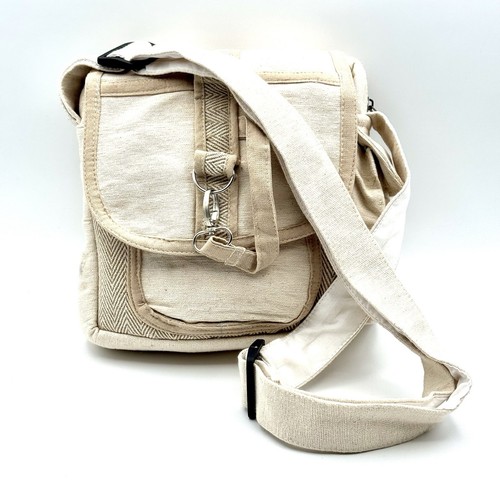 Hemp crossbody satchel - hemp,