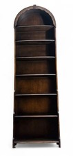 ANTIQUE OAK BOOKCASE WATERFALL C1930s  SUPERIOR QUALITY ART DECO BOW FRONTED
