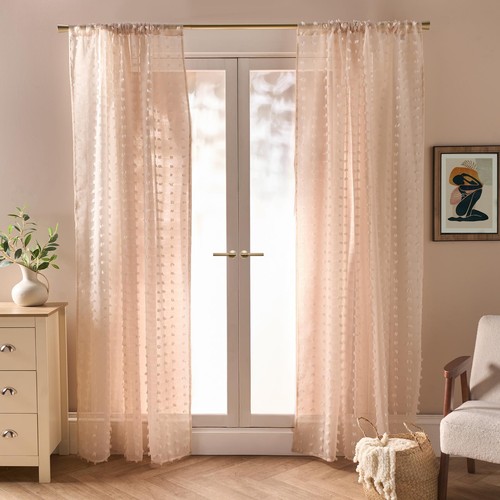 Ohs pompom tufted voile - tufted, net